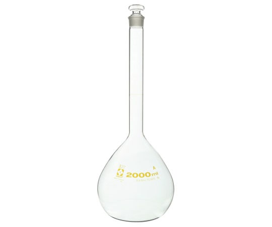 柴田科学 メスフラスコ(全量フラスコ・スーパーグレード) 透明 2000mL 020060-2000 1個(ご注文単位1個)【直送品】