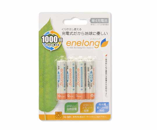 日本トラストテクノロジー ニッケル水素電池 enelong 単4×4本パック EL08D4P4 1パック(ご注文単位1パック)【直送品】
