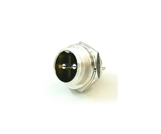 APEX マイクコネクター 2ピン オス 16Φ穴 パネル用 PLT-162-R-R 1個(ご注文単位1個)【直送品】