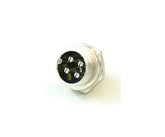 APEX マイクコネクター 4ピン オス 16Φ穴 パネル用 PLT-164-R-R 1個(ご注文単位1個)【直送品】