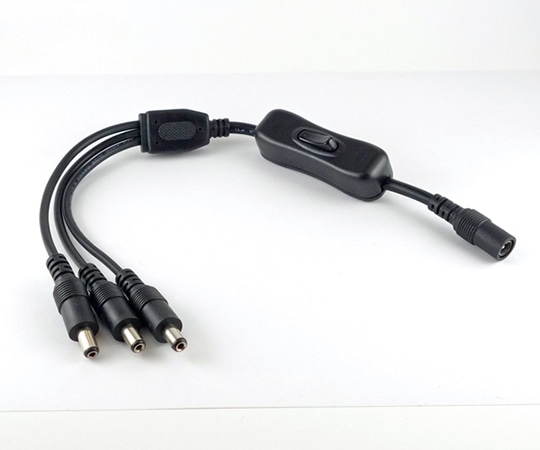 アズワン DCケーブル DCメス-DCオスx3 スイッチ付き EM-DCCABLEJ-DCMX3-SW 1個(ご注文単位1個)【直送品】