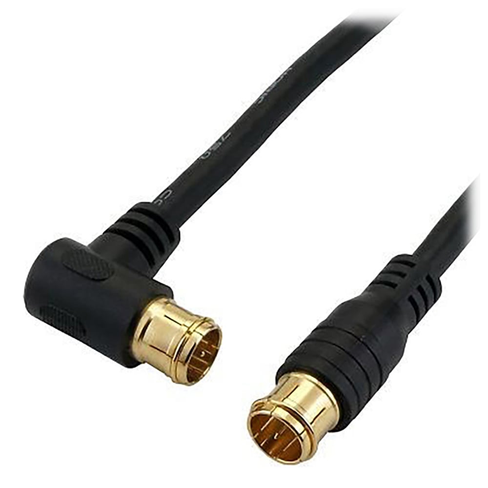 ホーリック アンテナケーブル 2m ブラック L字差込式/差込式コネクタ HAT20-052LPBK 1本(ご注文単位1本)【直送品】