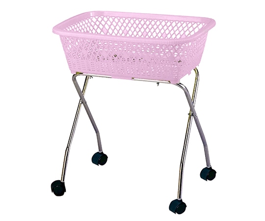 アズワン 脱衣カゴ キャスター付き ピンク 560×420×570mm DP-10C(1段) 1台(ご注文単位1台)【直送品】