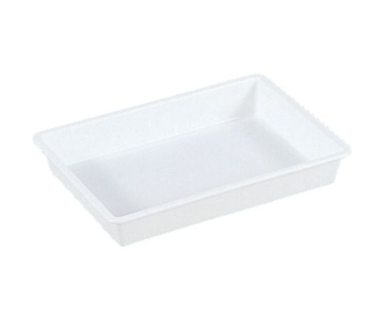サンコー(三甲) プラスチックトレー 200321 サンバット3号(抗菌タイプ)ホワイト SKVAT-3KOKIN-WH 1個(ご注文単位1個)【直送品】
