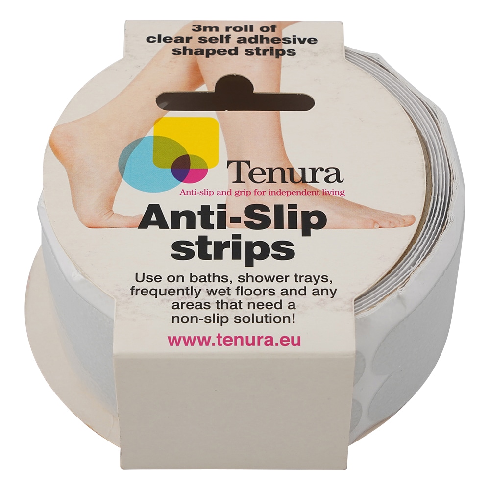 Tenura スリップ防止ステッカー 長方形 200×20 クリア 30枚入 T/AQUA/S-CLEAR 1巻(ご注文単位1巻)【直送品】