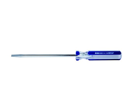 アネックスツール 樹脂柄ドライバー フォーラインドライバー(細軸タイプ) 刃先-4×軸長100mm 全長173mm 8300-4-100 1本(ご注文単位1本)【直送品】