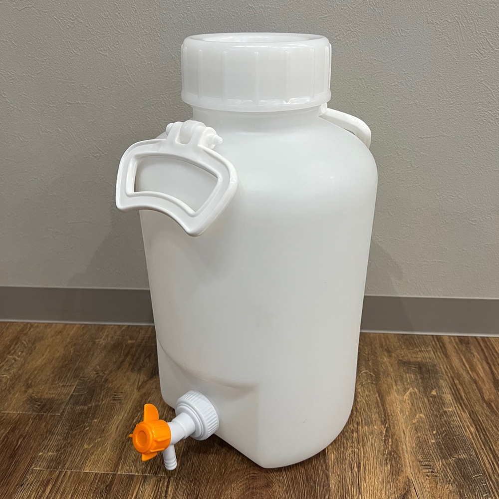 アズワン ハンディーボトル活栓付 10L 広口 耐薬コック付 1個(ご注文単位1個)【直送品】