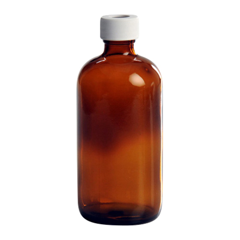 Quality Environmental Containers セプタム付きボトル・細口 125mL 未洗浄 茶 24本入 1121-S004 1箱(ご注文単位1箱)【直送品】