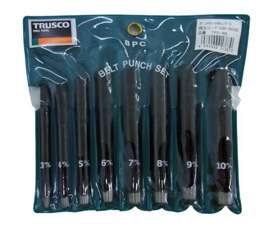 トラスコ中山 ポンチセット 8本組 TPO-8S 1セット(ご注文単位1セット)【直送品】