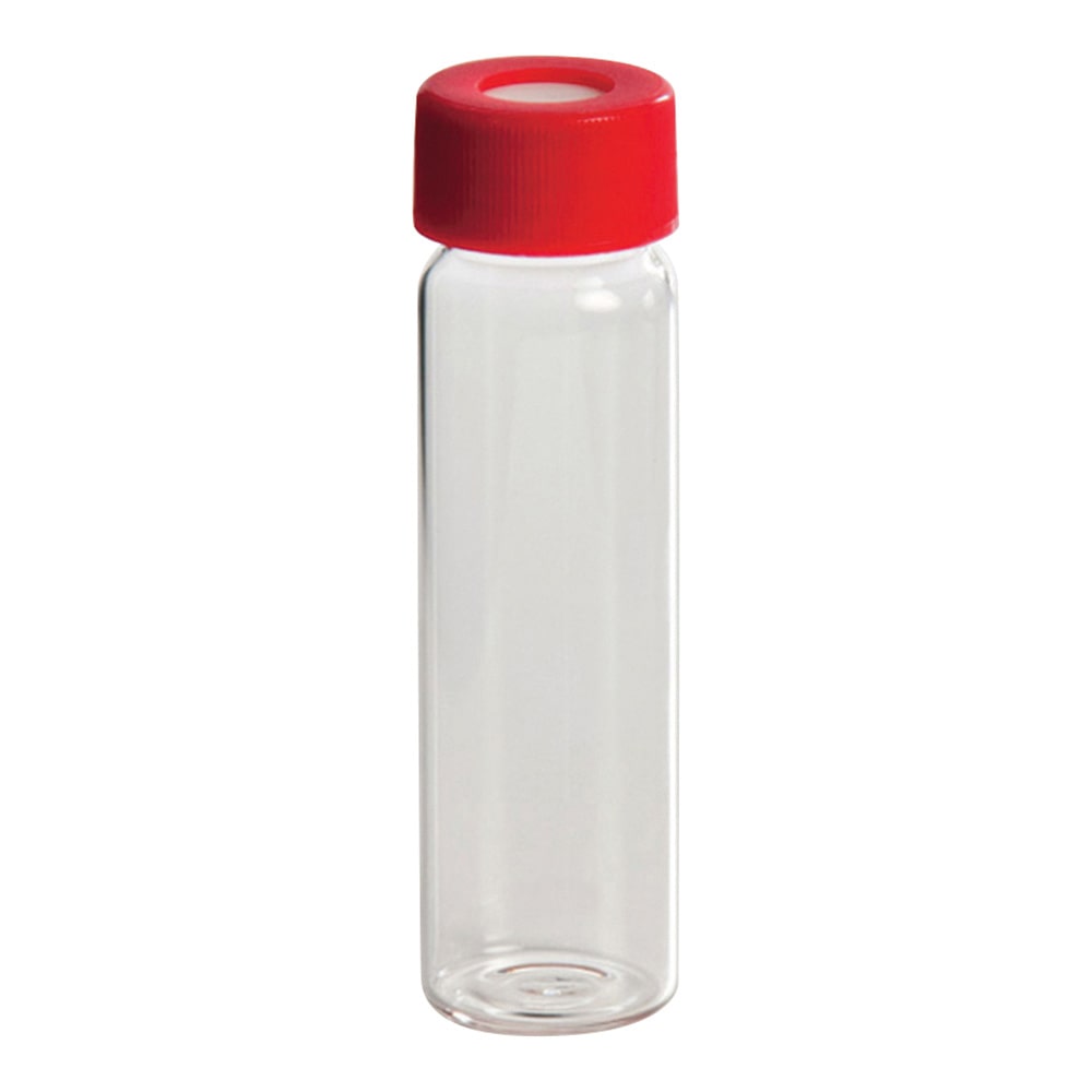 Quality Environmental Containers TOCバイアル瓶 レベル2 透明バイアル+赤キャップ(セプタム付)72本入 2112-40mLT 1箱(ご注文単位1箱)【直送品】