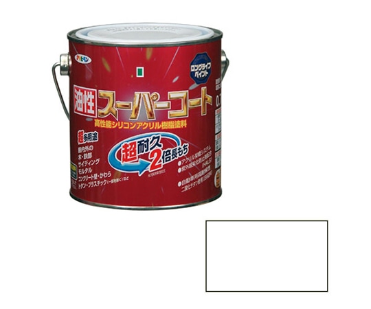 アサヒペン 油性スーパーコート 0.7L (ツヤ消し白) 1個(ご注文単位1個)【直送品】