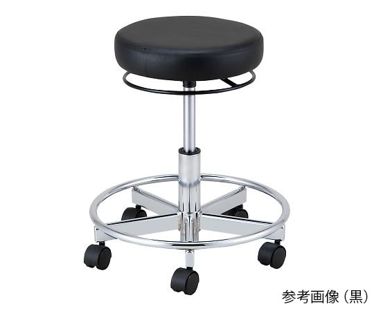 アズワン 快適ラウンドチェア(昇降リング式) ブルー 1個(ご注文単位1個)【直送品】