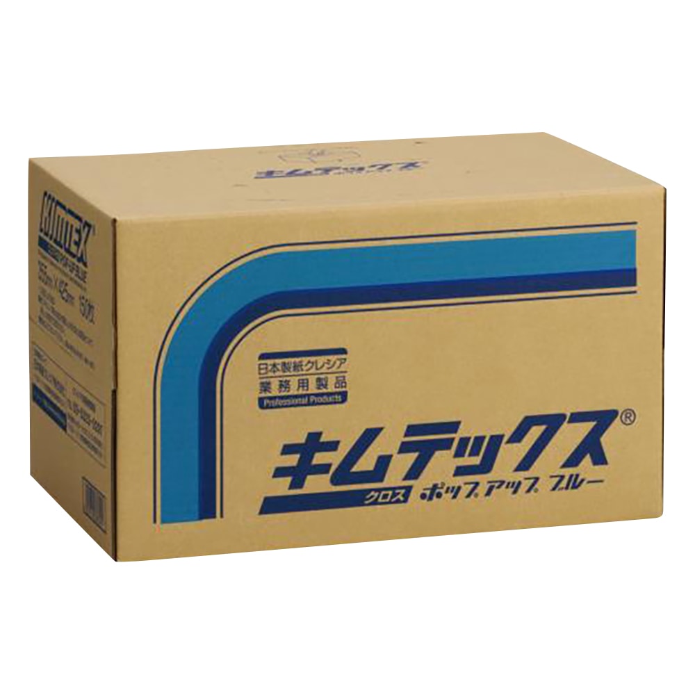 クレシア キムテックス ポップアップタイプ・ブルー 1ケース(150枚×4箱入) 60740 1ケース(ご注文単位1ケース)【直送品】