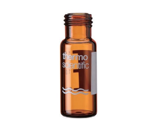 Thermo Fisher Scientific スクリューバイアル(9-425)褐色 ラベル付 2mL ガラス 100本入 6ASV9-2P 1箱(ご注文単位1箱)【直送品】