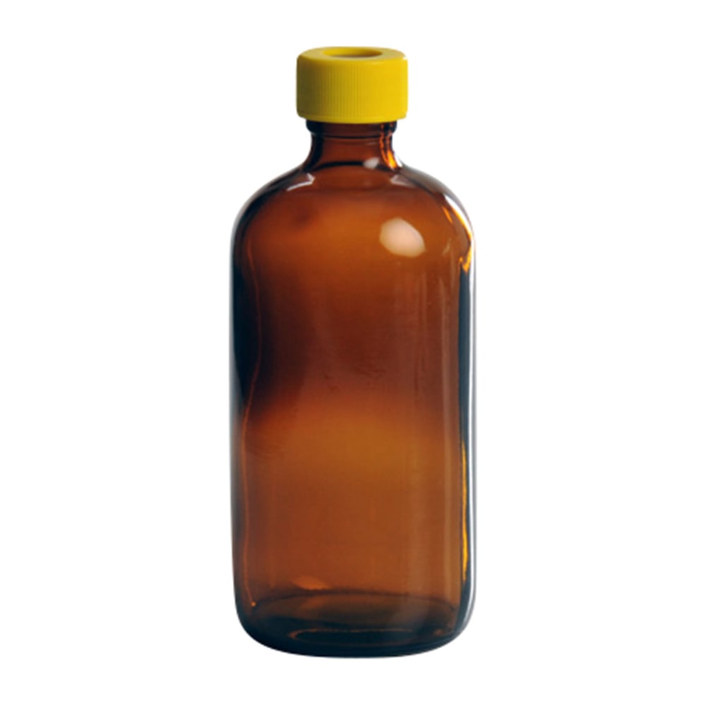 Quality Environmental Containers セプタム付きボトル・細口 125mL レベル2 茶 24本入 2121-S004 1箱(ご注文単位1箱)【直送品】
