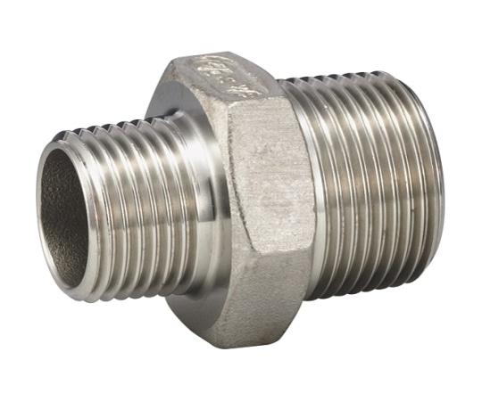 フローバル ステンレス製ねじ込み異径ニップル 1/2×3/8 VRN-0403 1個(ご注文単位1個)【直送品】