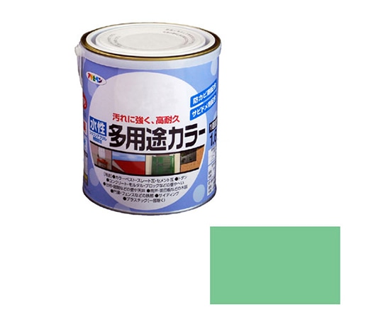 アサヒペン 水性多用途カラー 1.6L (ライトグリーン) 1個(ご注文単位1個)【直送品】