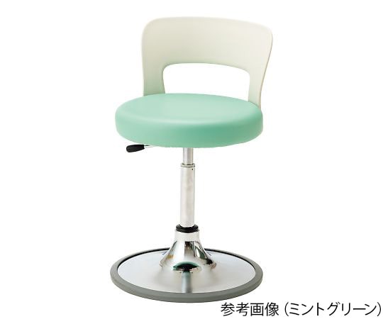 東洋事務器工業 メディカルソフトスツール（ラバープロテクタ付き）　背付き　ミントグリーン　CA-P14BL-Z 1個（ご注文単位1個）【直送品】