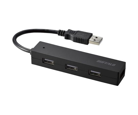 >BUFFALO USB2.0 バスパワー 4ポート ハブ ブラック BSH4U050U2BK 1個(ご注文単位1個)【直送品】