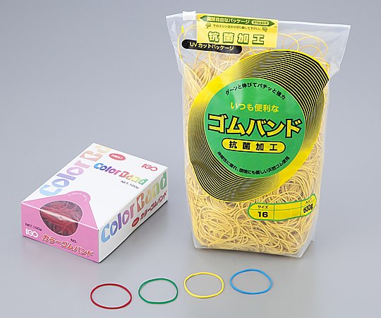 アズワン IGOゴムバンド #16 緑 100g 1箱(640本入) No.16 緑 1箱(ご注文単位1箱)【直送品】