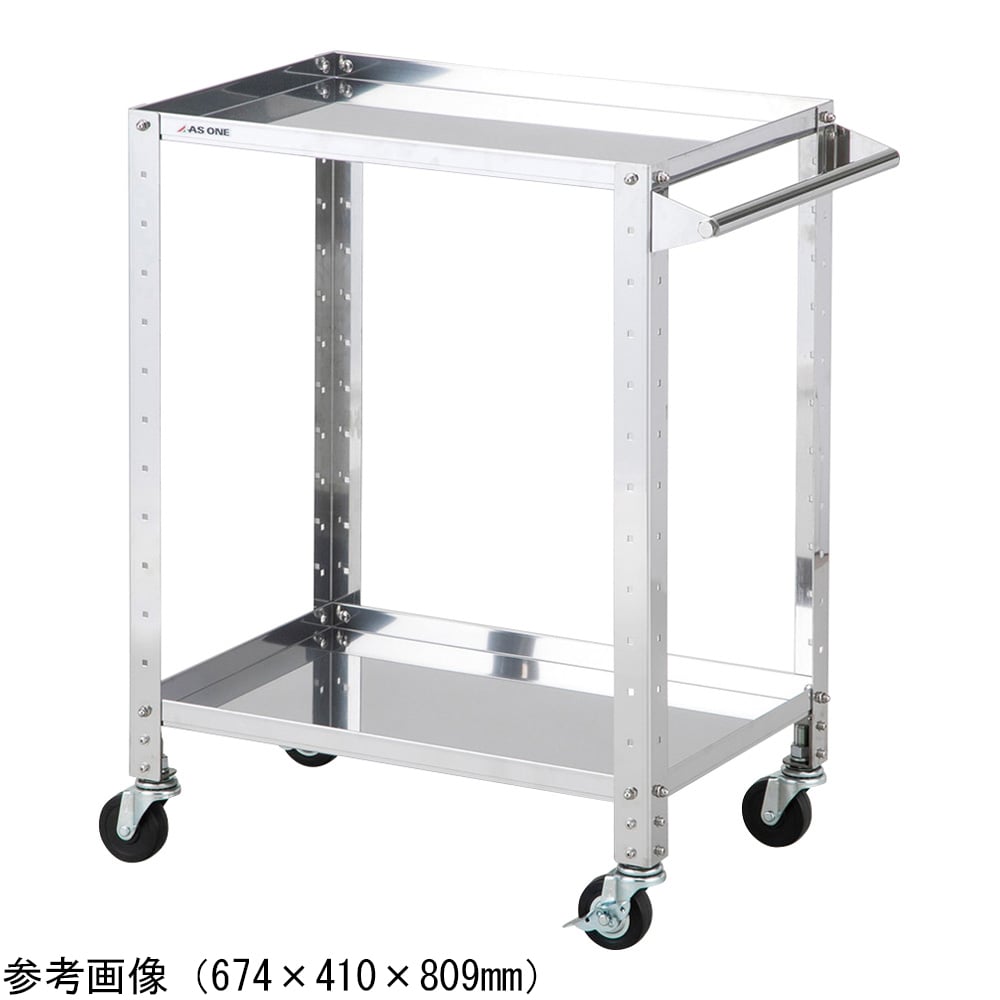 アズワン ステンレス導電ヘビーワゴン ラージ 2段 NEH-2L 1個(ご注文単位1個)【直送品】