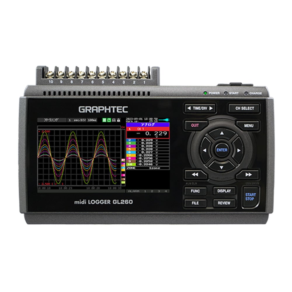 グラフテック データロガー GL260 1台(ご注文単位1台)【直送品】
