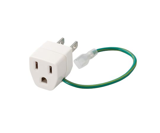 エレコム 日本用変換プラグ Aタイプ ホワイト T-NHPAA3WH 1個(ご注文単位1個)【直送品】