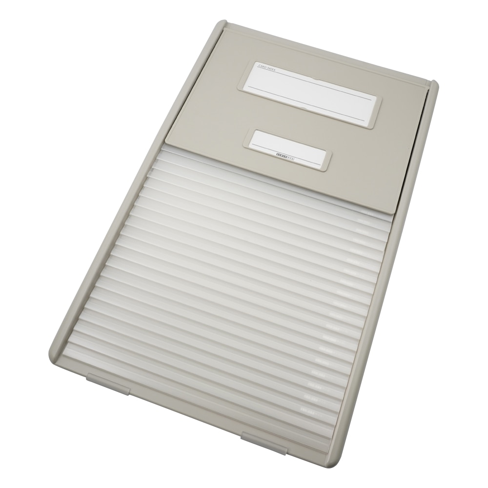 LIHITLAB カードインデックス A4(横1面)20名用 オフホワイト HC112C 1冊(ご注文単位1冊)【直送品】