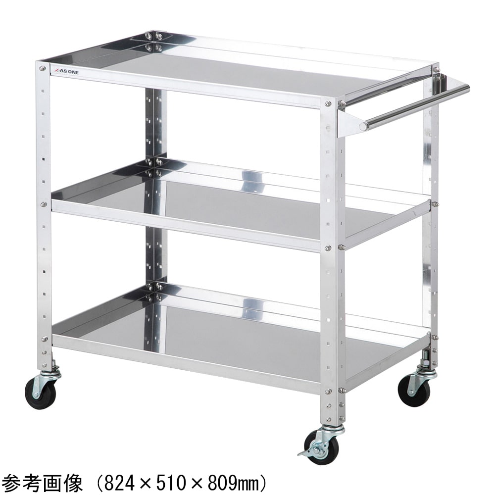 アズワン ステンレス導電ヘビーワゴン ラージ 3段 NEH-3L 1個(ご注文単位1個)【直送品】