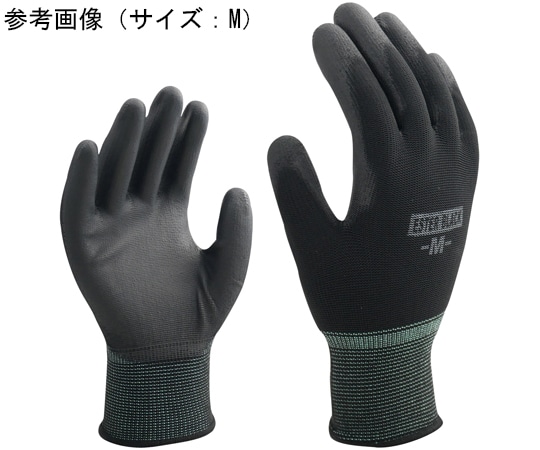 ACE(手袋) ウレタン背抜き手袋 エステル ブラック 10双組 Lサイズ AG7701-L 1組(ご注文単位1組)【直送品】