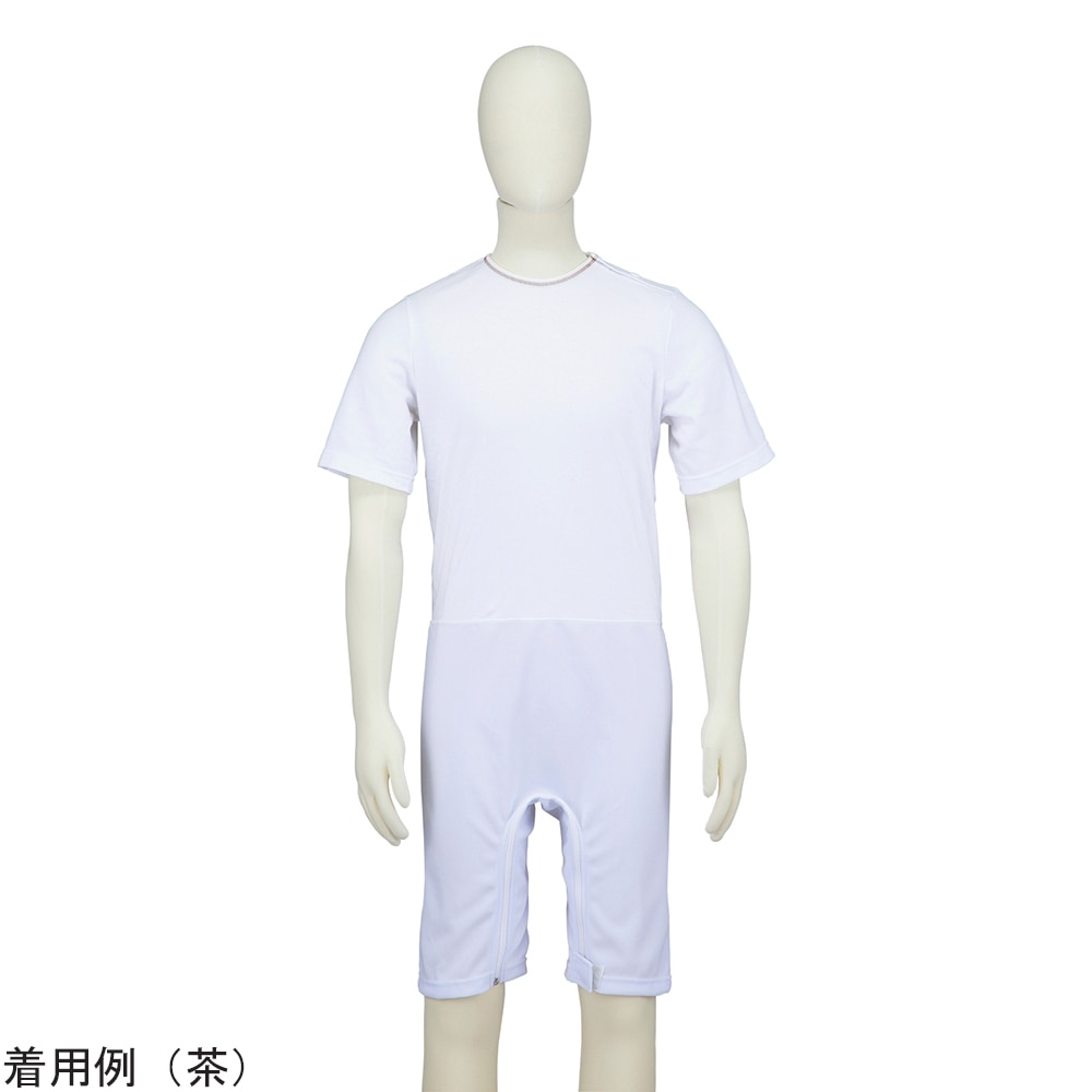 マツハシ 介護用ロンパース半袖(男女兼用)3L 紺 23-3132-003L 1枚(ご注文単位1枚)【直送品】