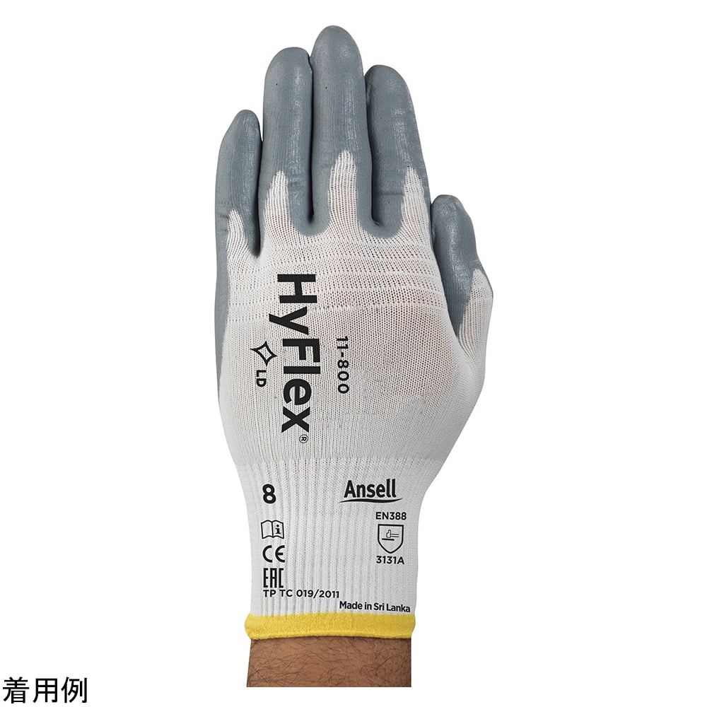 アンセル 組立・作業用手袋(ハイフレックス・11-800)L 1双(ご注文単位1双)【直送品】