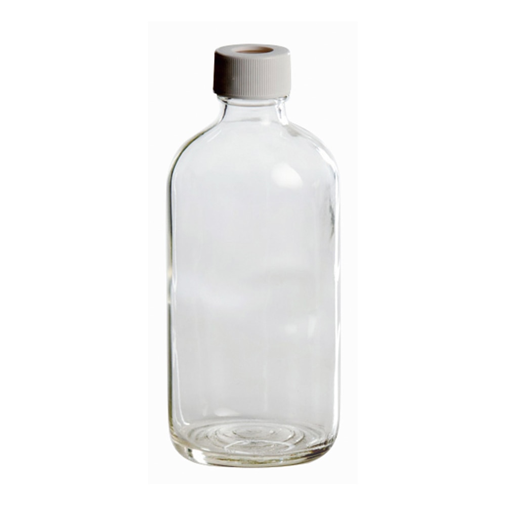 Quality Environmental Containers セプタム付きボトル・細口 250mL 未洗浄 透明 24本入 1111-S008 1箱(ご注文単位1箱)【直送品】
