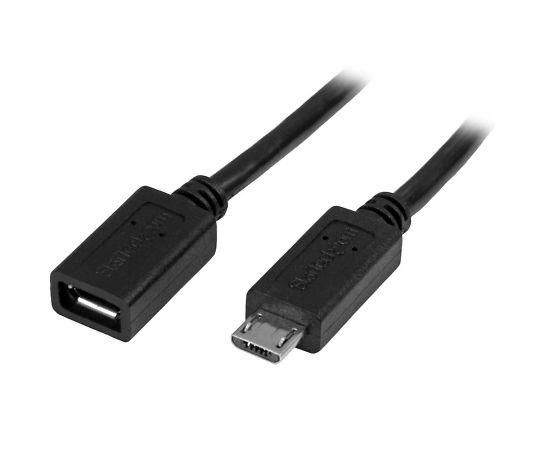 StarTech.com USB Micro-B - Micro-B 延長ケーブル 0.5m オス/メス USBUBEXT50CM 1個(ご注文単位1個)【直送品】