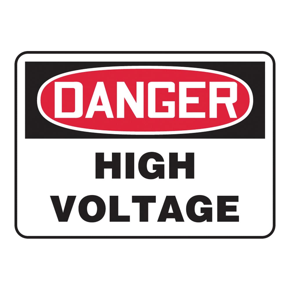 Accuform 警告・注意喚起ラベル(英字)High Voltage MELC113VS 1枚(ご注文単位1枚)【直送品】