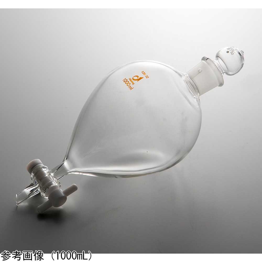 アズワン 丸型分液ロート(短足タイプ)テフロンコック 2000mL CL0531-07-10 1個(ご注文単位1個)【直送品】