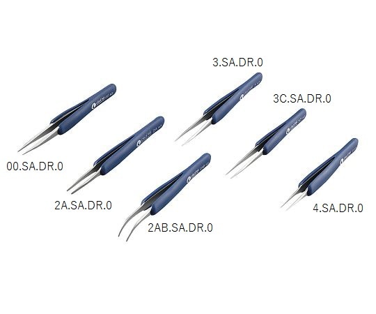 アズワン ESDラバーグリップピンセット2A.SA.DR.0 1本 (ご注文単位1本) 【直送品】