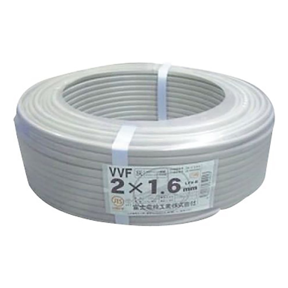 富士電線工業 低圧配電用ケーブル (VV-F) φ6.2/φ9.4mm 1巻 (100m入) 1巻 (ご注文単位1巻) 【直送品】