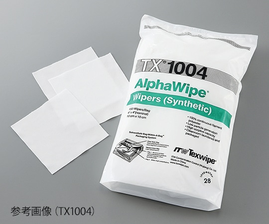テックスワイプ (Texwipe) アルファワイパー 4×4インチ 1箱 (50枚/袋x50袋) STX1004 1箱 (ご注文単位1箱) 【直送品】