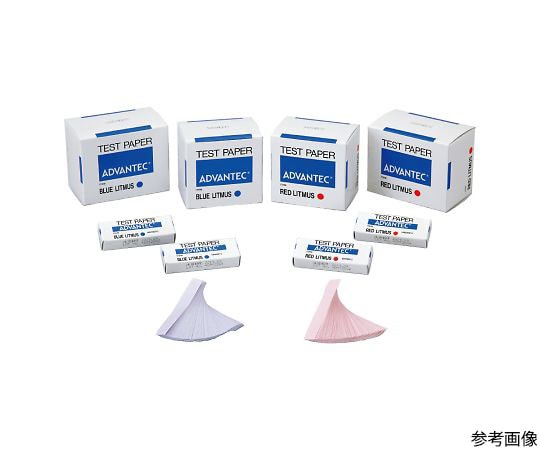 ADVANTEC リトマス試験紙 紙箱入り (青) 500枚入07020100 1箱 (ご注文単位1箱) 【直送品】
