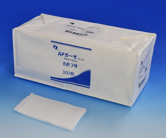 イワツキ APガーゼ No.34 8折3号300枚002-21497 1包 (ご注文単位1包) 【直送品】