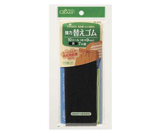 クロバー 強力替えゴム 10コール (黒) 26072 1個 (ご注文単位1個) 【直送品】