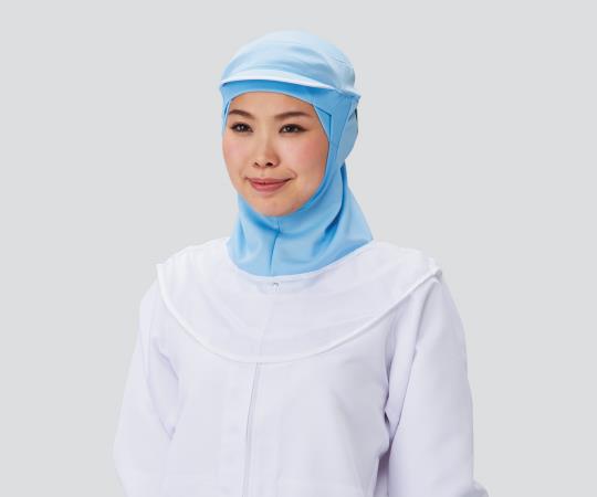 アズワン フィットフード (かぶりタイプ) ツバ付き ブルー MFH-351B 1個 (ご注文単位1個) 【直送品】