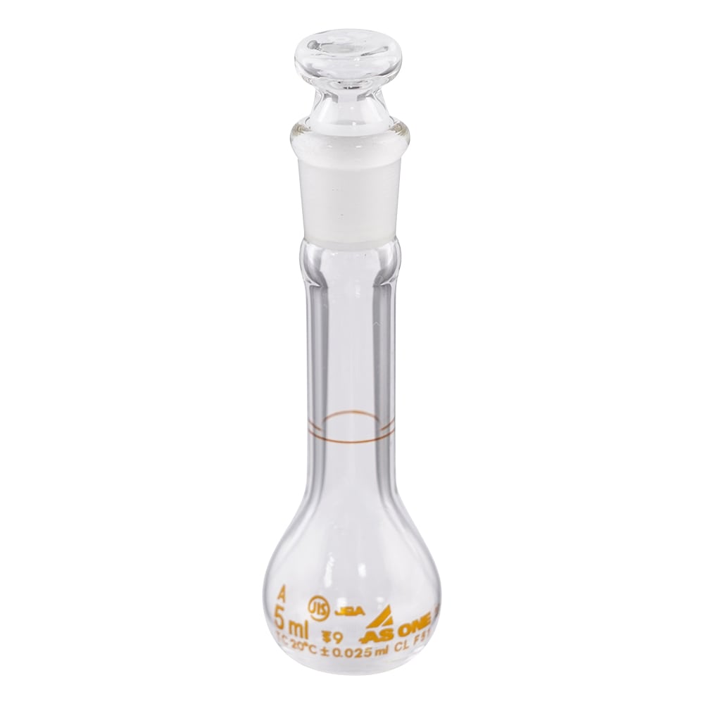 アズワン メスフラスコ 白 5mL 1個 (ご注文単位1個) 【直送品】