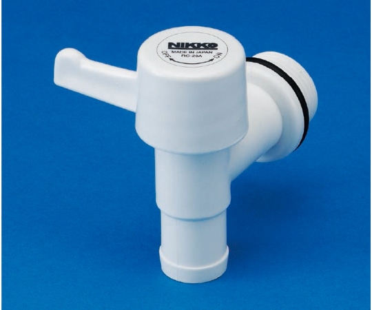 ニッコー・ハンセン テーパータンク・ジャー用レバーコック 白耐薬 1個 3209-08RC-20A 1個 (ご注文単位1個) 【直送品】