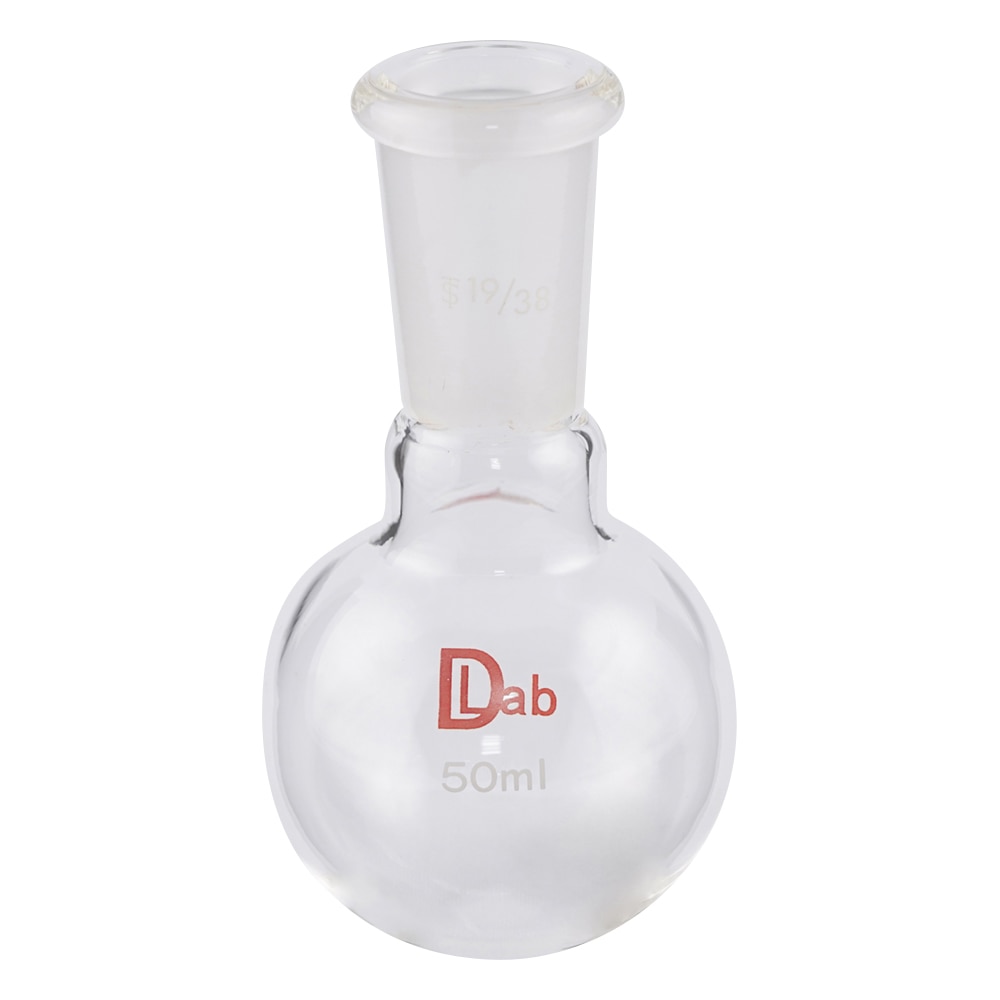 ラブディポット 共通摺合丸底フラスコ (硼珪酸ガラス-1) 50mL 19/38 1個 (ご注文単位1個) 【直送品】