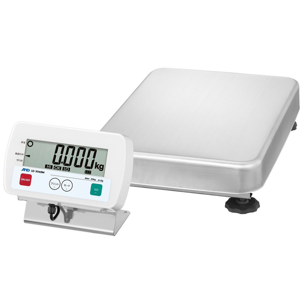 エー・アンド・デイ フレーム 鉄製 防塵・防水台はかり SEシリーズ ひょう量：30kg 最小表示：5g SE30KBM-JA 1個 (ご注文単位1個) 【直送品】