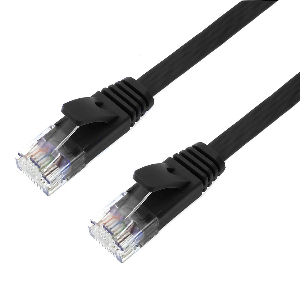 ホーリック LANケーブル UTP カテゴリー6A フラット 10m ブラックLC100-576FB 1本 (ご注文単位1本) 【直送品】