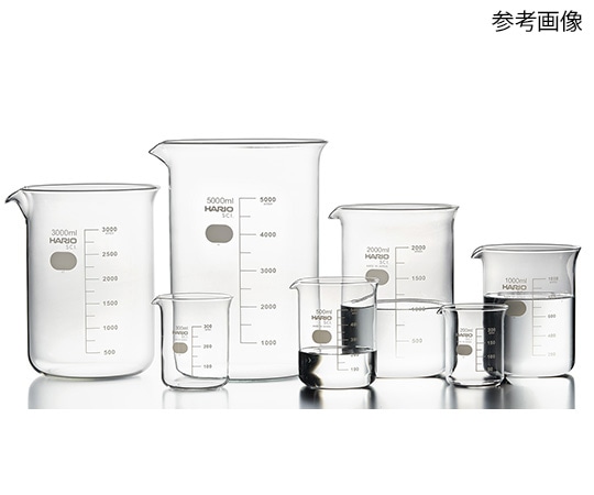 HARIO ビーカー 3000mL 4個入B-3L SCI 1箱 (ご注文単位1箱) 【直送品】