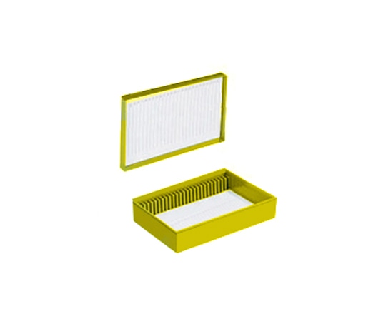 Fisher Scientific カラースライドボックス 25枚用 黄03-448-9 1個 (ご注文単位1個) 【直送品】